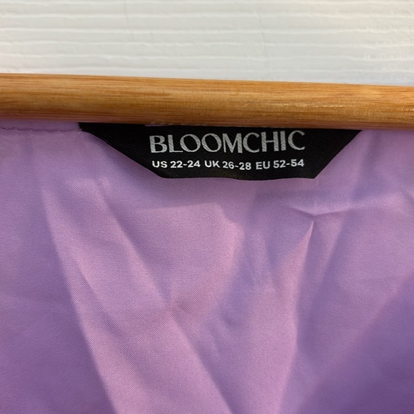 BloomChic Purple and Yellow Bell Sleeve Tunic, chiffon material , lined, 22-24W - Picture 4 of 11